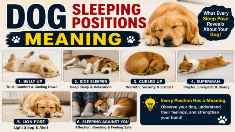 dog sleeping positions meaning