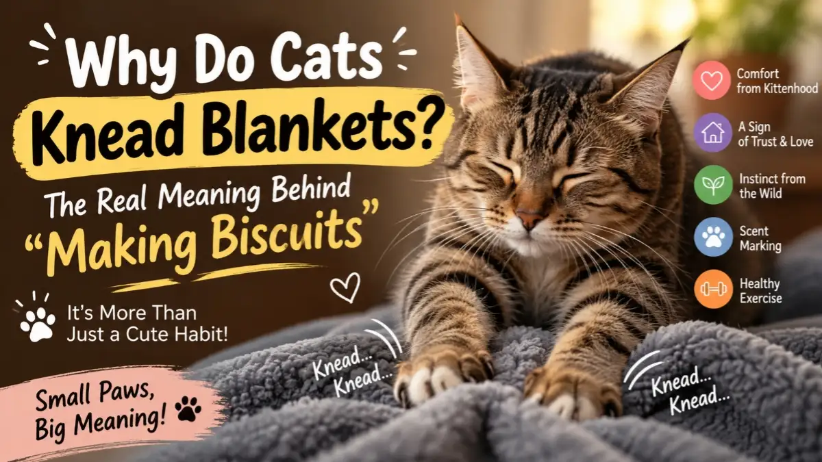 why do cats knead blankets