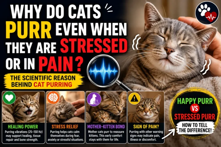 Why do cats purr when they are stressed